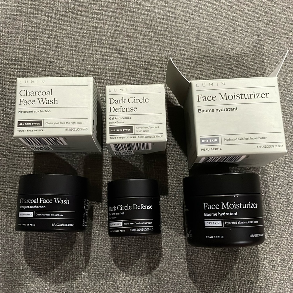 COPY - Lumin Charcoal Face Wash, Dark Circle Defense Balm, Face Moisturizer